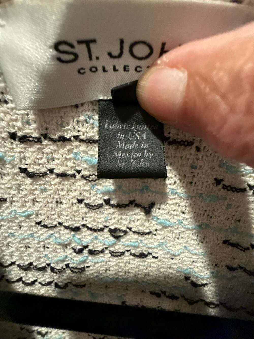 St. John Collection Blazer Size 12 Tweed Blue - Picture 4 of 6